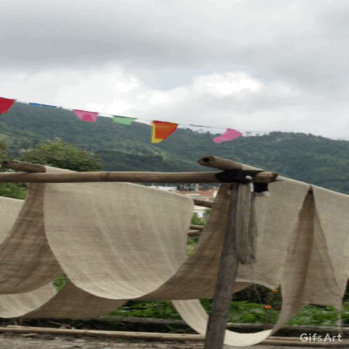 BHANGARA  Trousse à stylos écologique rose en 100 % chanvre de l'Himalaya